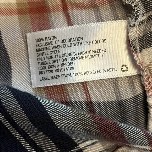 Knox Rose Plaid Lace Back Button Up Soft Boho Flannel Cottagecore Grunge Medium - Picture 6 of 10